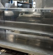 Полка кухонная навесная полуоткрытая 1200*300*600 мм, нерж.